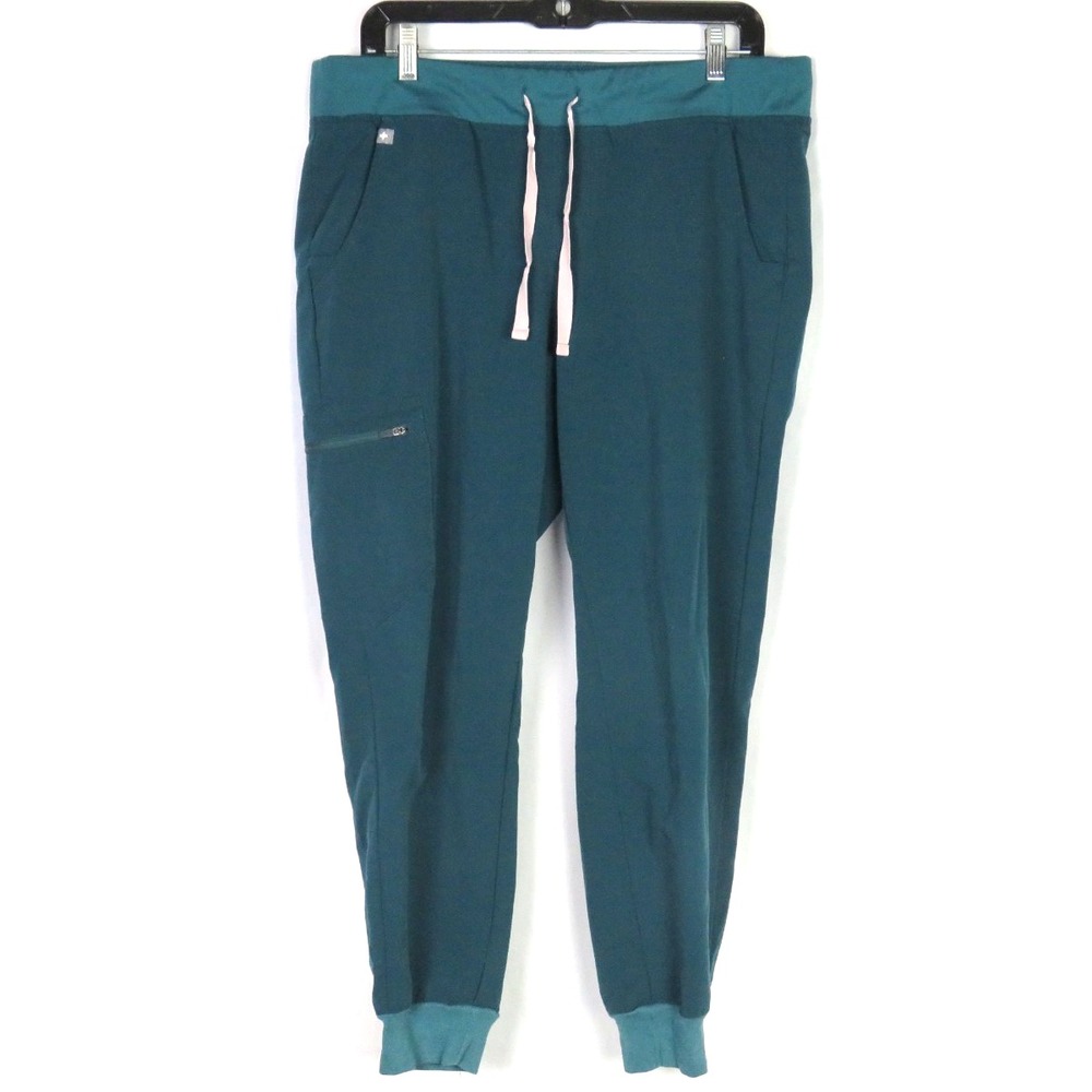 FIGS Technical Collection Teal Green Draw String Scrub Jogger Pants Women's‎ LRG